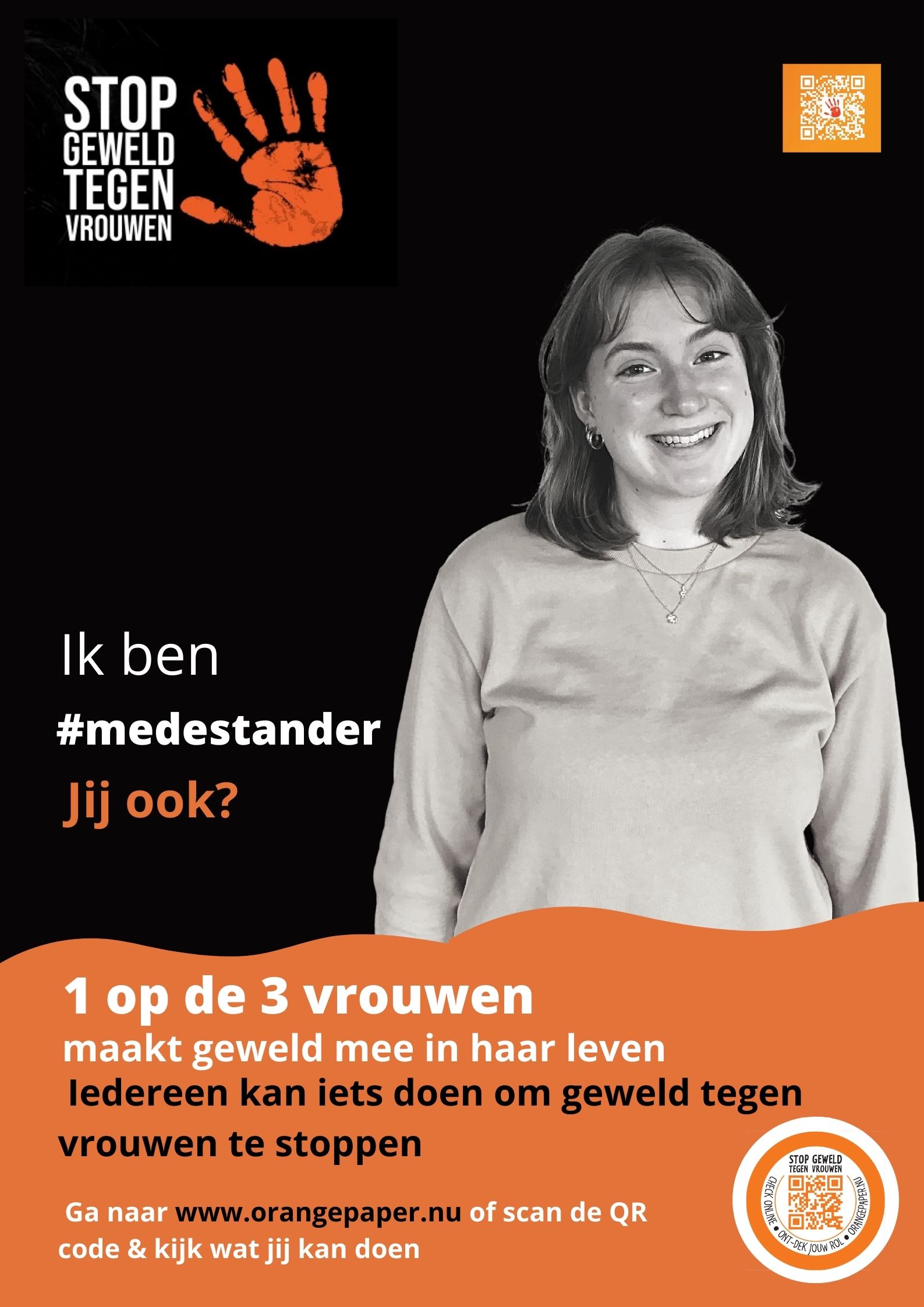 Merthe Tjaardstra Orange the World #medestander poster  Hsum 1.0